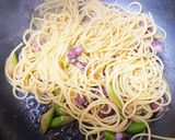 ほたるいかのガーリックバター醤油パスタ作り方10写真