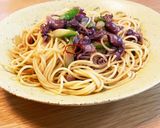 ほたるいかのガーリックバター醤油パスタ作り方11写真