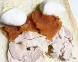 今朝の4w1hサンド「鶏ハム×明太子」作り方2写真