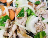 豚うすぎり肉のあまから酢豚風炒め。作り方3写真