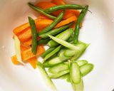 簡単きな粉洋風味噌味豚こま大根青椒肉絲風作り方8写真