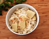 たけのこと桜エビと新玉ねぎの炊き込みご飯作り方4写真