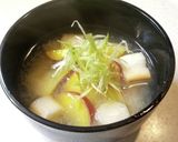 さつまいもと麩のお味噌汁作り方6写真