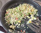 醤油風カニカマチャーハン作り方6写真