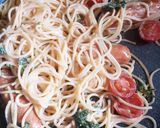 簡単★パセリとミニトマトのパスタ作り方4写真