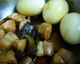 角煮風☆豚の簡単煮物と味付たまご作り方5写真