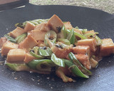 キャンプで厚揚げとネギの味噌炒め作り方5写真