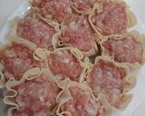 蒸し器いらず！餃子の皮でジャンボ焼売作り方5写真