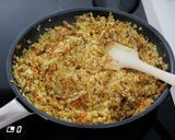 チキンとごぼうの炊き込みカレーピラフ。作り方6写真