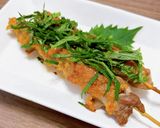 豚こま串のピリ辛ゴマ味噌のせ焼き作り方6写真