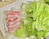 超簡単・豚バラ肉とレタスのサッと炒め作り方1写真