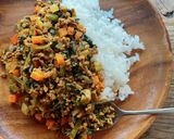 mほうれん草のドライカレー作り方5写真