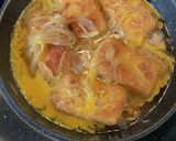 高野豆腐で作るヘルシーかつ煮作り方3写真