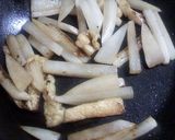 【弁当】かぼちゃの肉挟み焼きと大根炒め作り方9写真