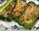 餃子餡で☆チーズピーマン肉詰め作り方4写真
