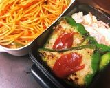 餃子餡で☆チーズピーマン肉詰め作り方5写真