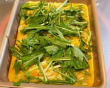 桜海老と水菜の厚焼き卵作り方4写真