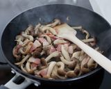 アスパラときのこのクリームパスタ。作り方3写真