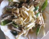 調味料2つ★筍★ピーマン★オイマヨチーズ作り方3写真