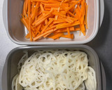 定番！簡単！レンコンとにんじんのきんぴら作り方1写真