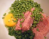 にんにくの芽入り鶏ひき肉の大型バーグ作り方2写真