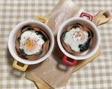 卵とほうれん草のココット作り方3写真