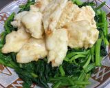 鶏天とほうれん草の・おろしあんかけ作り方10写真