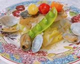 スズキとあさり春野菜の蒸し煮~魚の駅生地作り方8写真