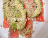 ノルウェーサーモンとアボカドのパン粉焼き作り方4写真