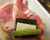 豚肉アスパラ巻き♡海苔&チーズ作り方4写真