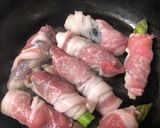 豚肉アスパラ巻き♡海苔&チーズ作り方6写真