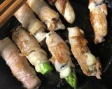 豚肉アスパラ巻き♡海苔&チーズ作り方8写真