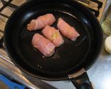 お弁当に・・・ささ身のねぎ味噌巻き焼き作り方3写真