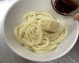 簡単☆釜玉バターうどん作り方4写真