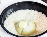 塩麹＆バター醤油の新玉ねぎ炊き込みご飯作り方4写真
