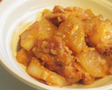【 鶏もも肉と大根のピリ辛にんにく煮 】作り方5写真