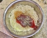 残った素麺・ケチャップ＆バター焼き作り方1写真