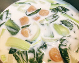 帆立貝柱とちんげん菜のクリーム煮作り方5写真