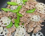 豚肉とレンコンのオイスターソース炒め♪作り方4写真