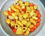 とりささみと根菜の黒酢あん作り方9写真
