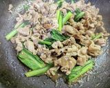 小松菜と豚こまのにんにく醤油炒め作り方4写真