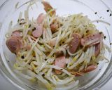 レンジで簡単！もやしウィンナー作り方4写真