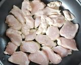 材料2つ☆鶏胸肉と筍のオイスター炒め。作り方4写真