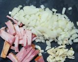 マッシュルームとベーコンのクリームパスタ作り方2写真
