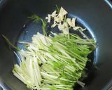 時短簡単水菜とキムチの干し豆腐炒め中華風作り方3写真