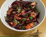 超・簡単ビーツ丼　妊娠初期の必要栄養素作り方4写真