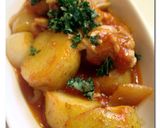 鶏肉と♪皮付きジャガイモ♪の トマト煮作り方12写真