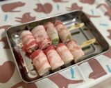 ネギの豚バラ巻き(キャンプ飯)メスティン作り方1写真