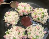 もちもち　ベーコンとネギの蓮根餅作り方3写真