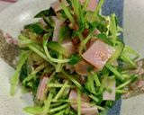 豆苗ときゅうりの生姜和え♪作り方5写真